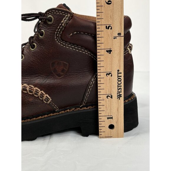 Ariat Canyon Lace Up Leather Work Boots Men’s 7 B Brown Lace UP Round Toe - Picture 10 of 16